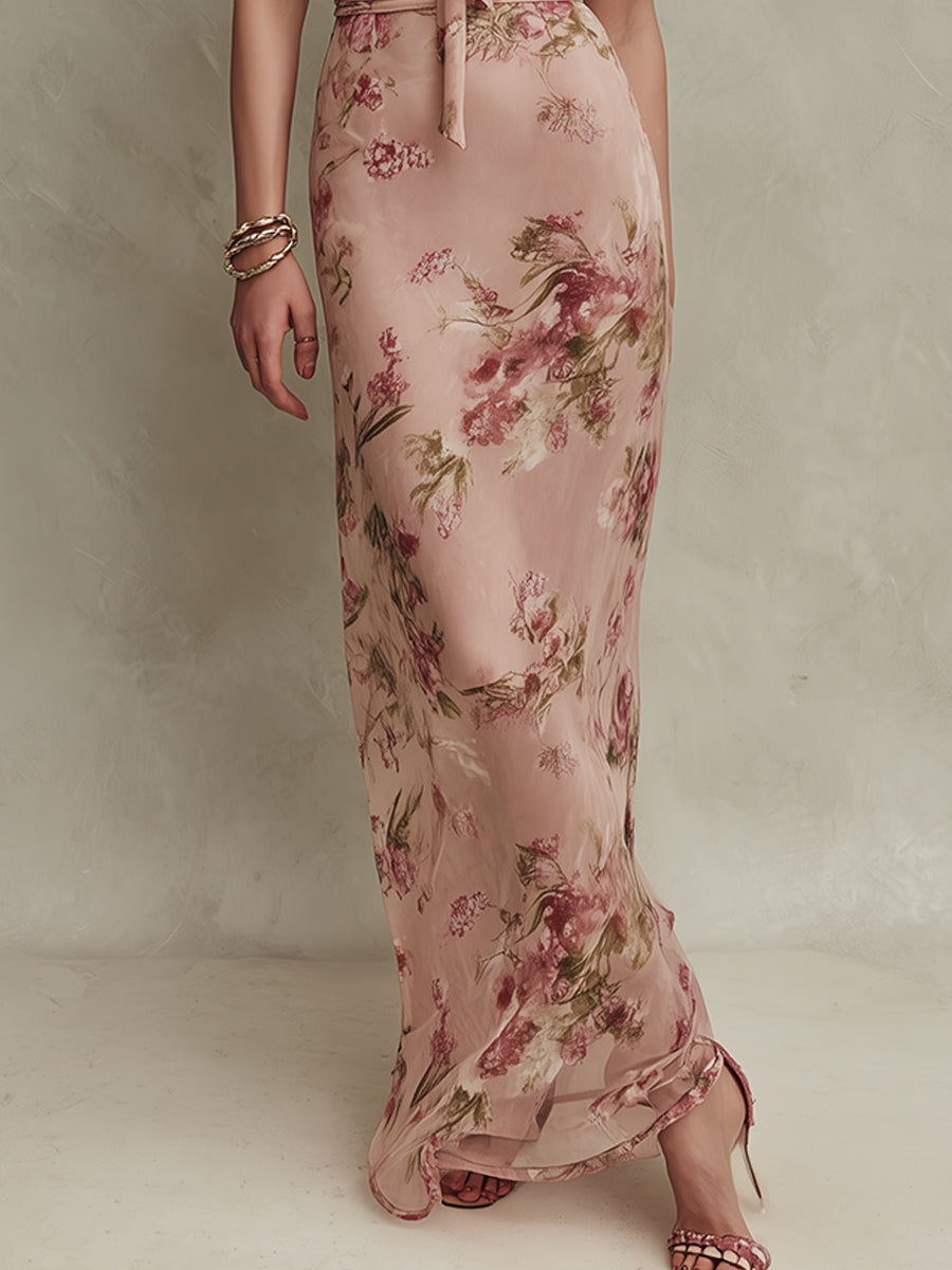 Victoire | Robe maxi florale chiffon
