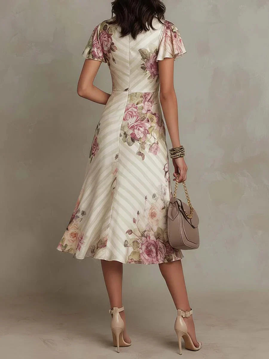 Camille | Robe midi fleurie vintage