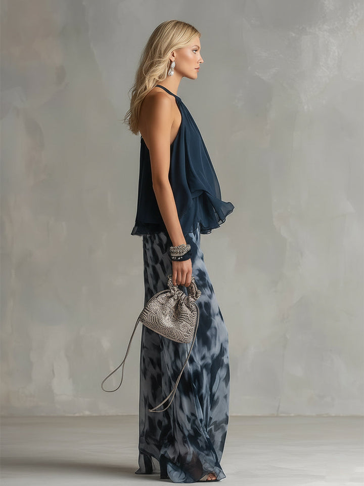 Aurelie | Ensemble chic bleu marine