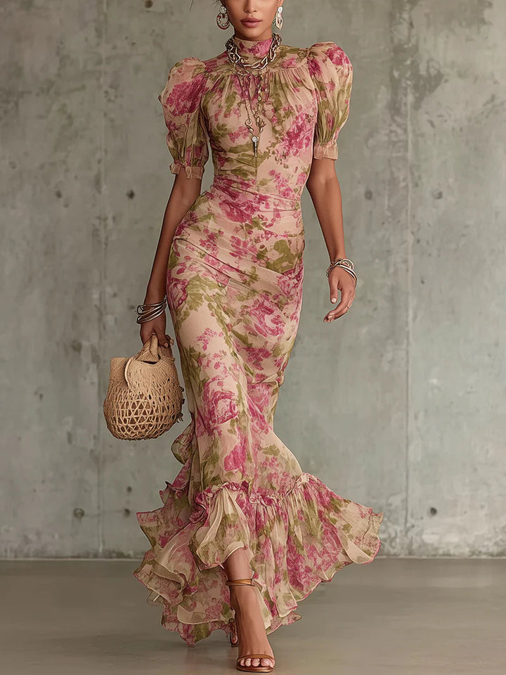 Lucie | Robe sirène col haut