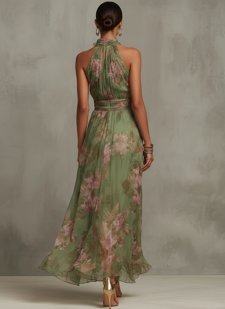 Emilie | Robe florale chiffon élégante