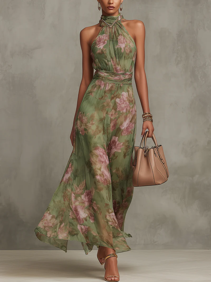 Emilie | Robe florale chiffon élégante