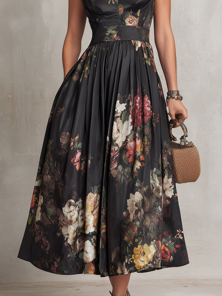 Helene | Robe satin col tombant