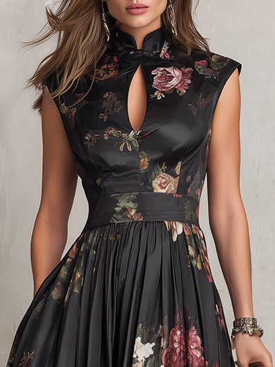 Helene | Robe satin col tombant