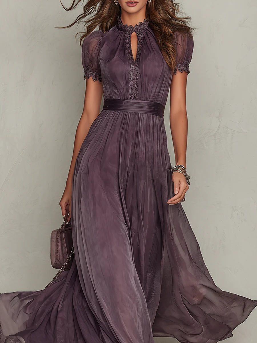 Manon | Robe vintage chiffon dentelle
