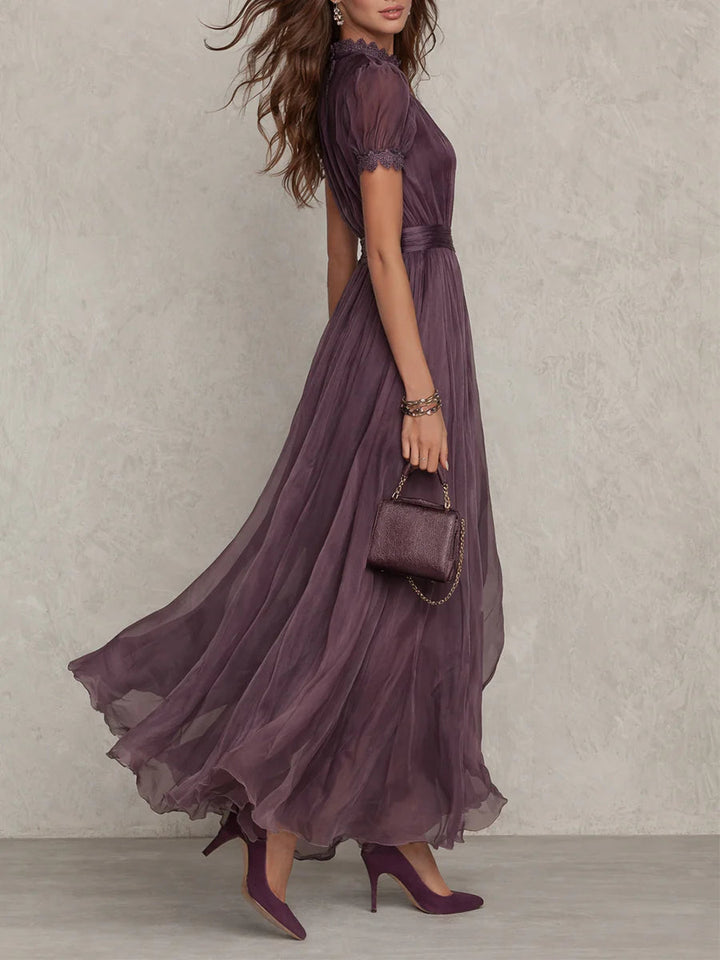 Manon | Robe vintage chiffon dentelle