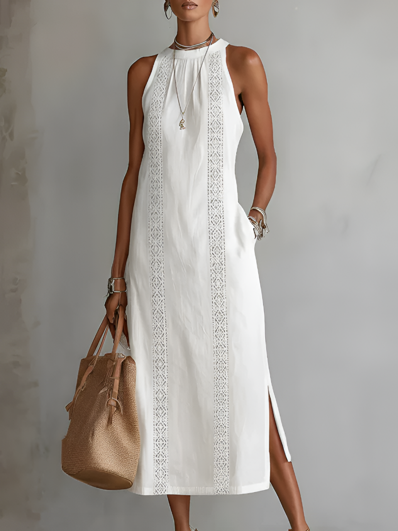 Sophie | Robe fluide col mao