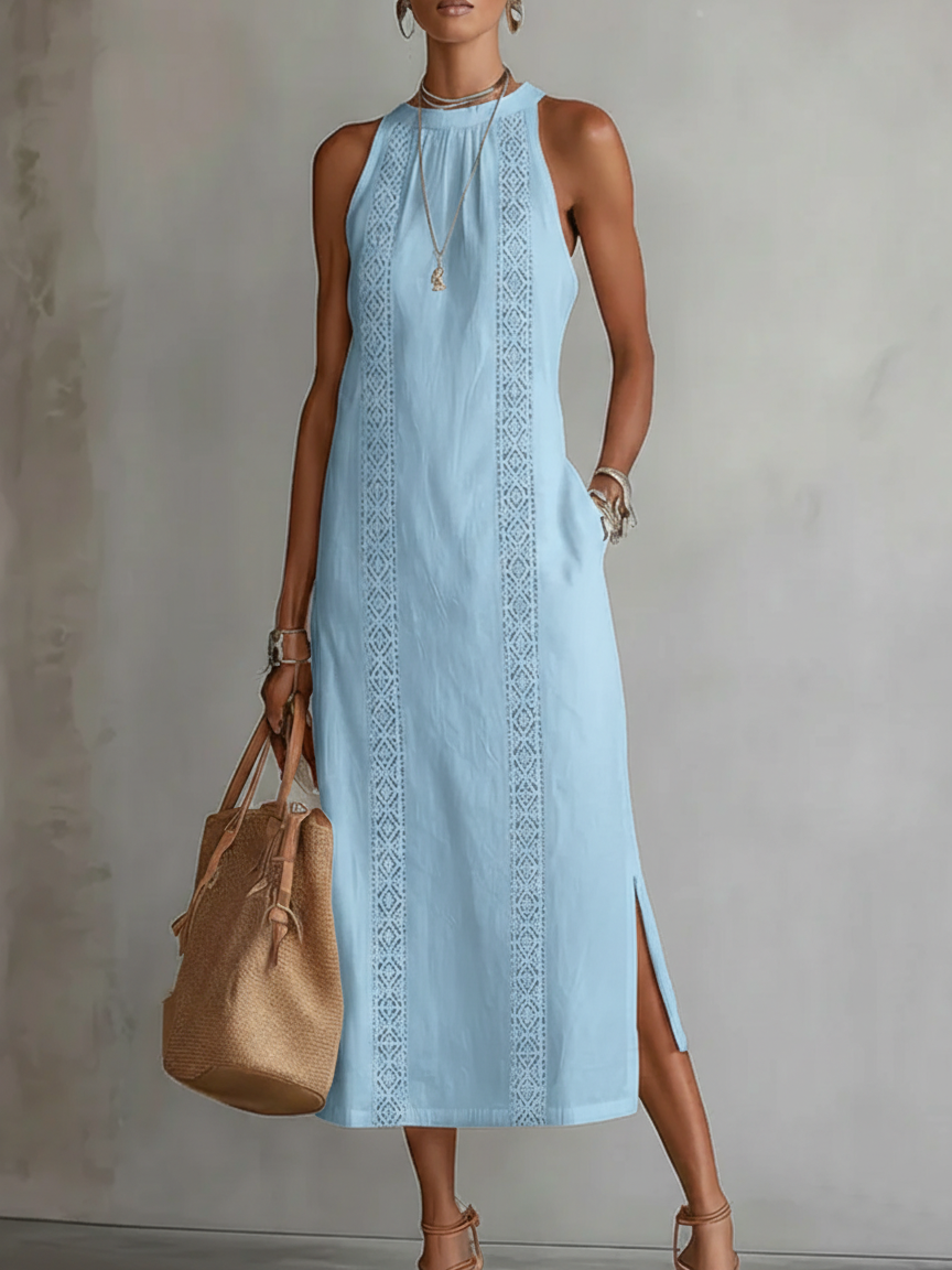 Sophie | Robe fluide col mao