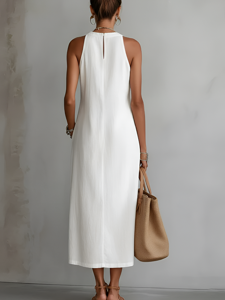 Sophie | Robe fluide col mao