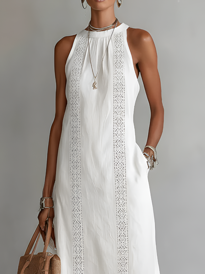 Sophie | Robe fluide col mao